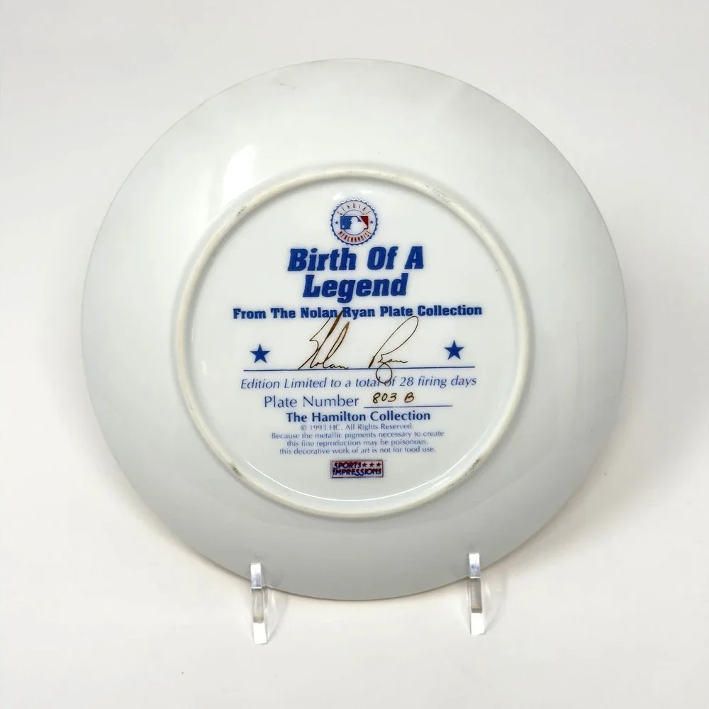 Hamilton Collection‎ Nolan Ryan Collector Plates Lot MLB Legend Strikeout 6.5 in